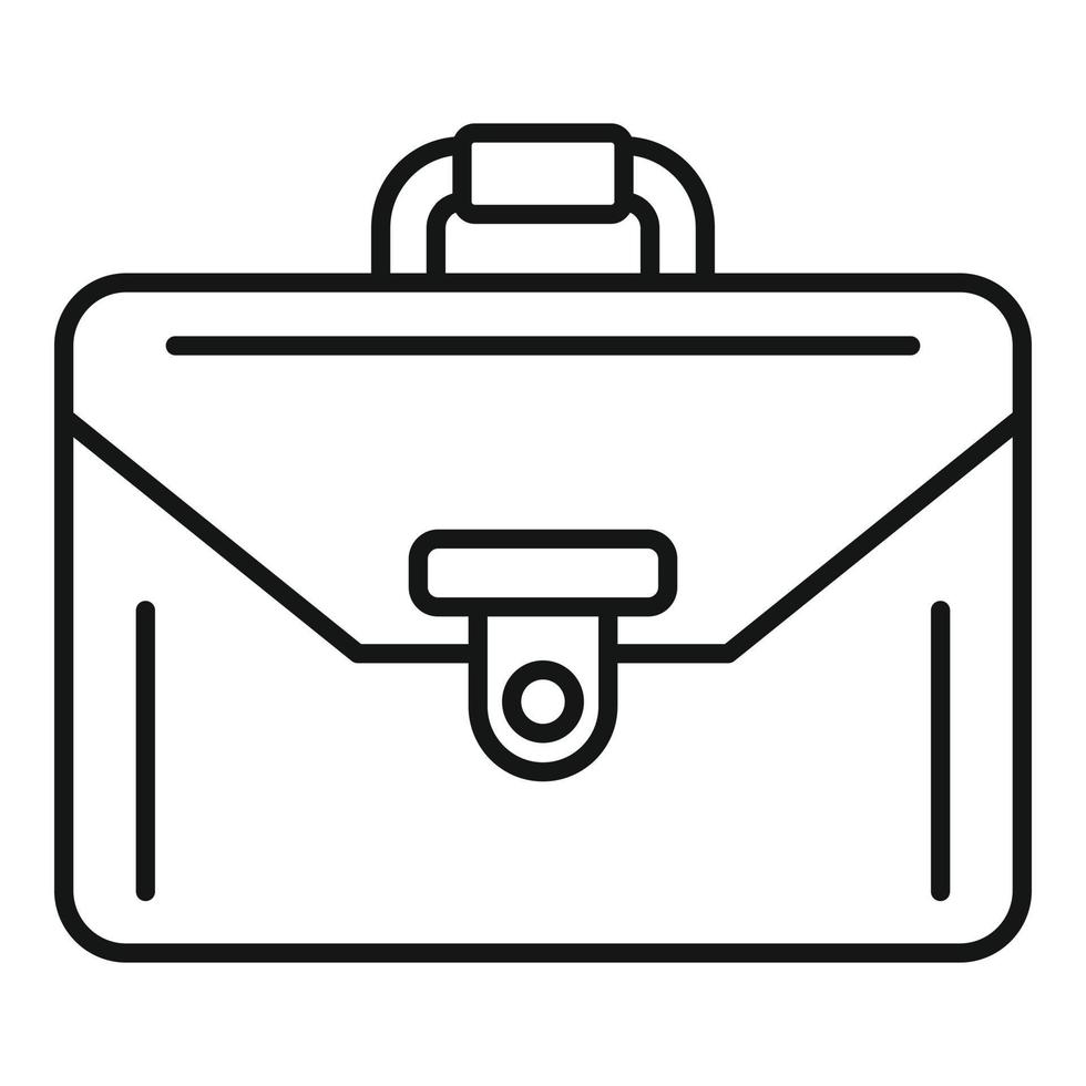 Prodotto manager valigia icona, schema stile vettore