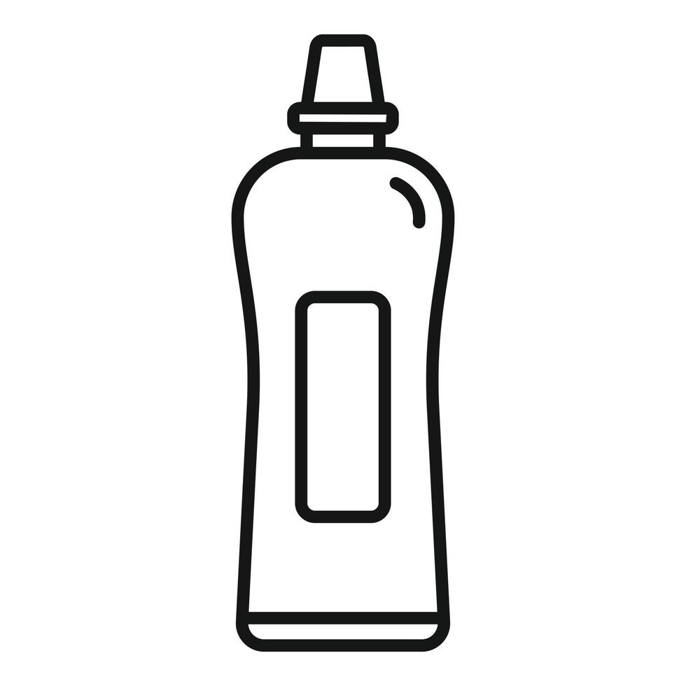 addetto alle pulizie bottiglia icona, schema stile vettore