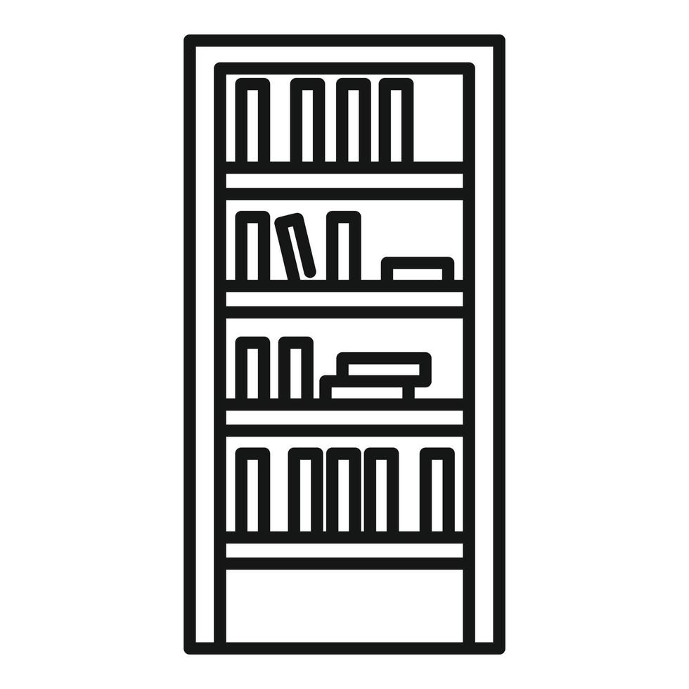 biblioteca libro armadio icona, schema stile vettore