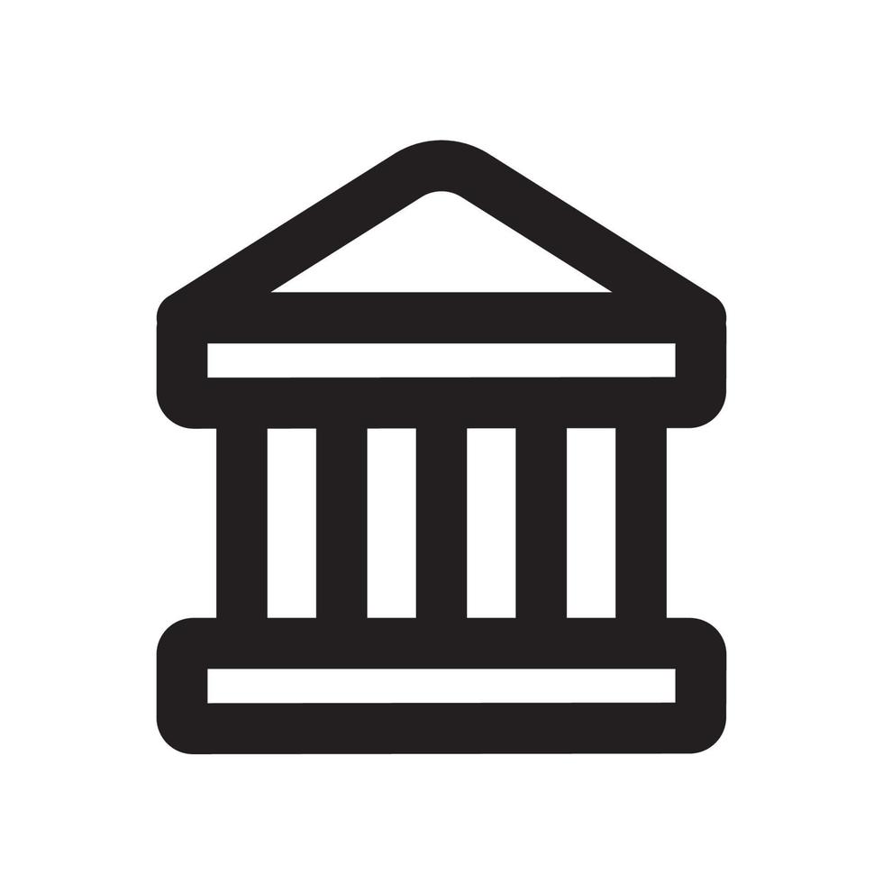 banca icona con schema stile vettore