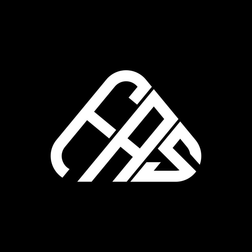 fas lettera logo creativo design con vettore grafico, fas semplice e moderno logo nel il giro triangolo forma.