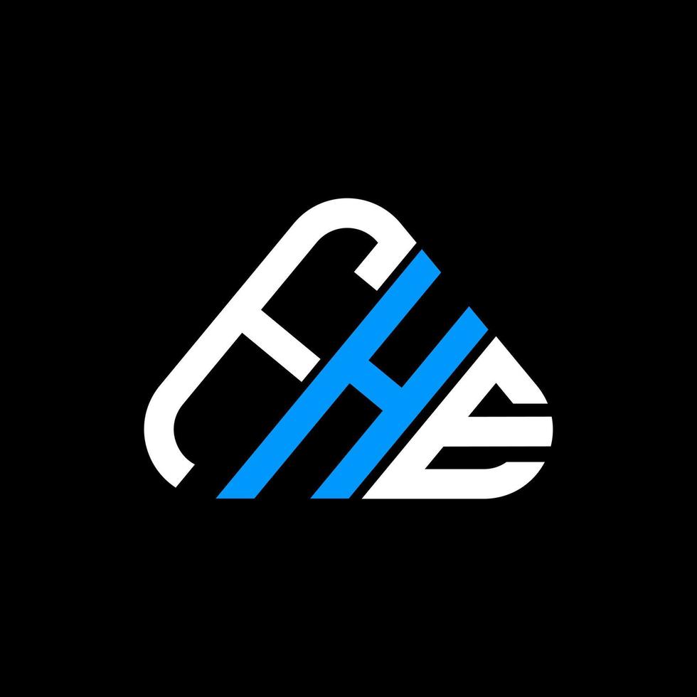 fhe lettera logo creativo design con vettore grafico, fhe semplice e moderno logo nel il giro triangolo forma.