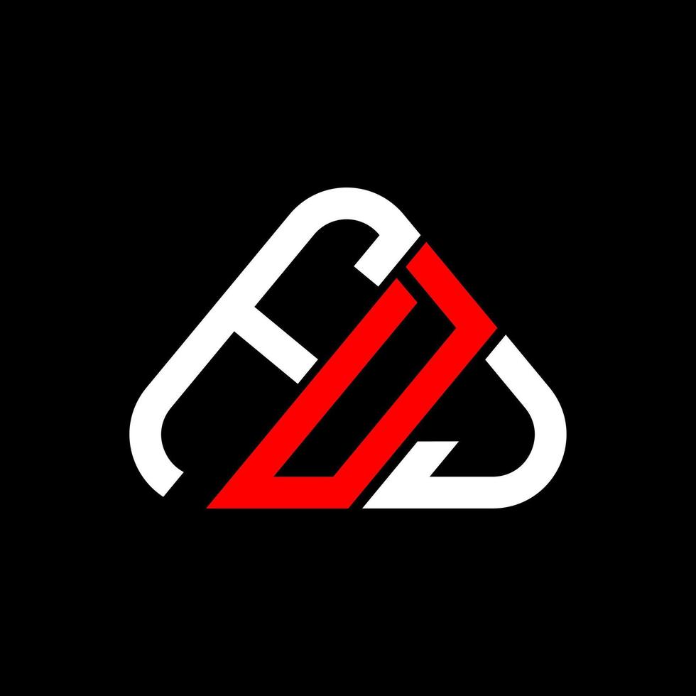 fdj lettera logo creativo design con vettore grafico, fdj semplice e moderno logo nel il giro triangolo forma.