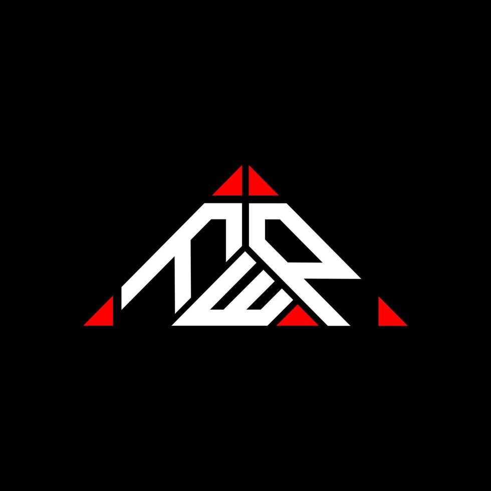 fwp lettera logo creativo design con vettore grafico, fwp semplice e moderno logo nel il giro triangolo forma.