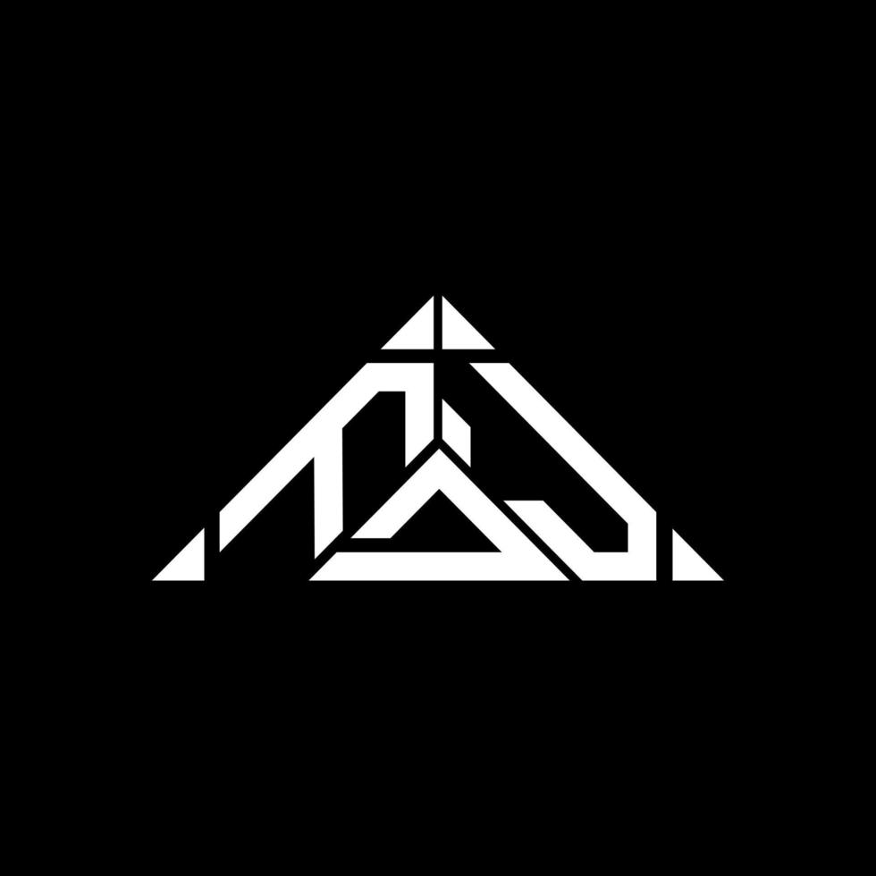 fdj lettera logo creativo design con vettore grafico, fdj semplice e moderno logo nel il giro triangolo forma.