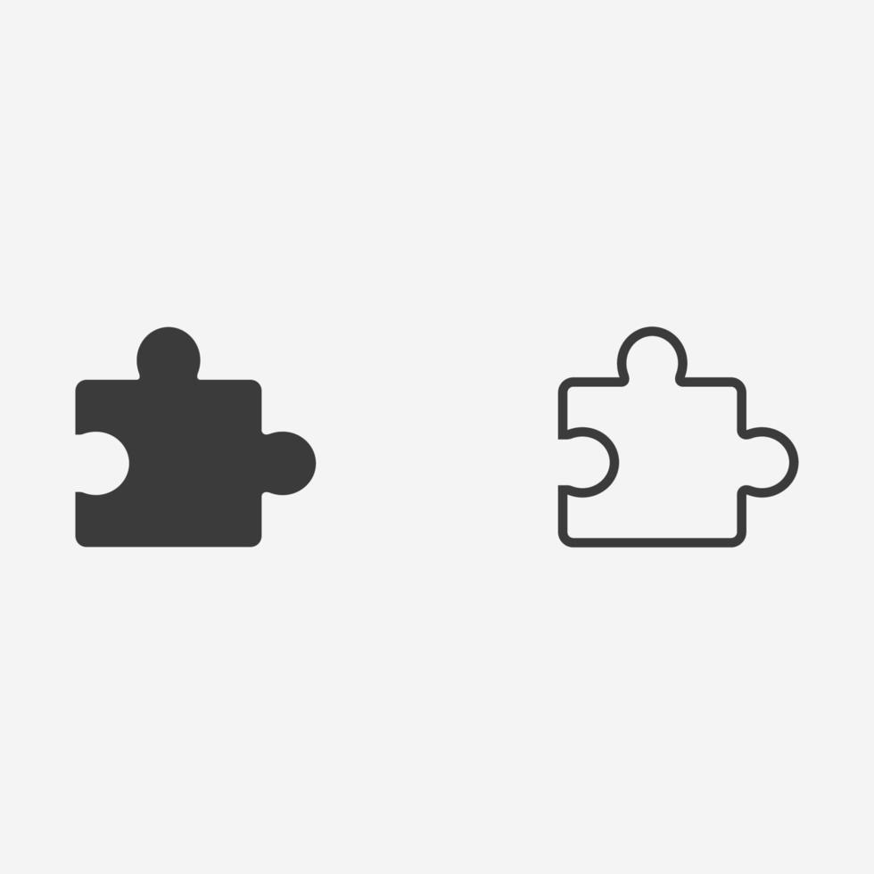 puzzle, puzzle, gioco icona vettore impostato simbolo cartello