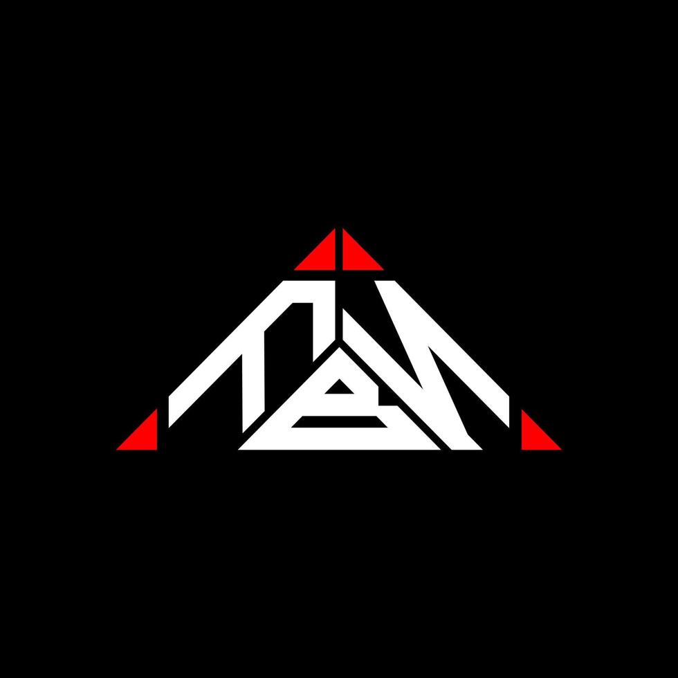 fbn lettera logo creativo design con vettore grafico, fbn semplice e moderno logo nel il giro triangolo forma.