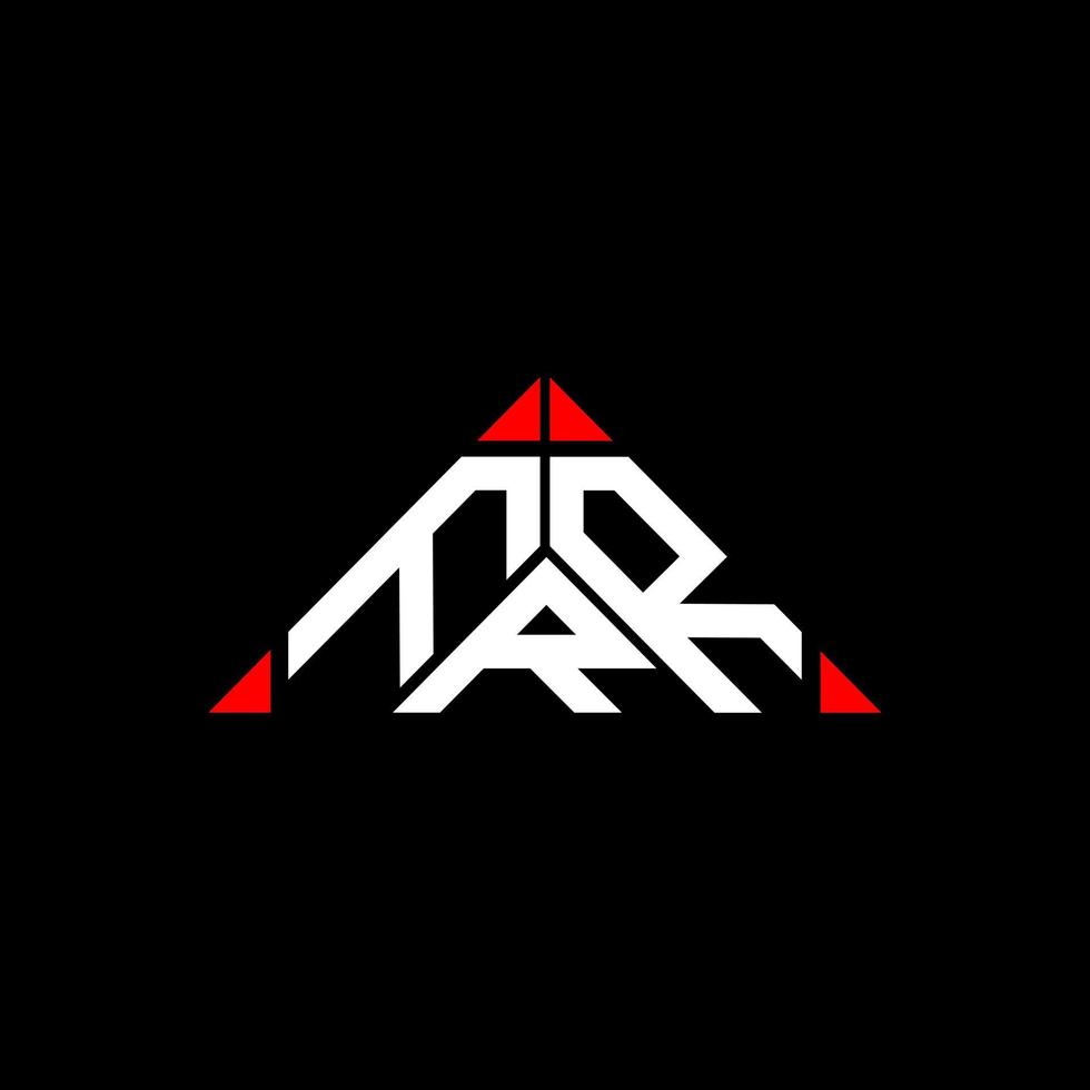 fr lettera logo creativo design con vettore grafico, fr semplice e moderno logo nel il giro triangolo forma.