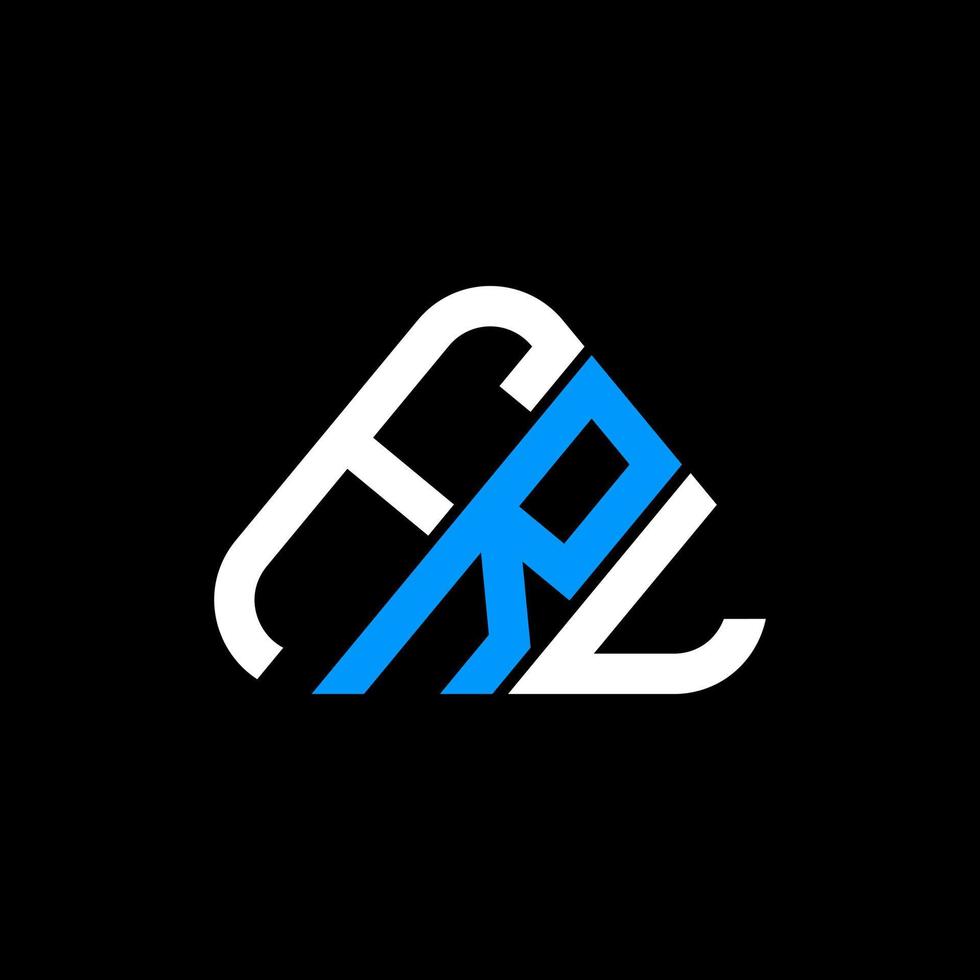 frl lettera logo creativo design con vettore grafico, frl semplice e moderno logo nel il giro triangolo forma.
