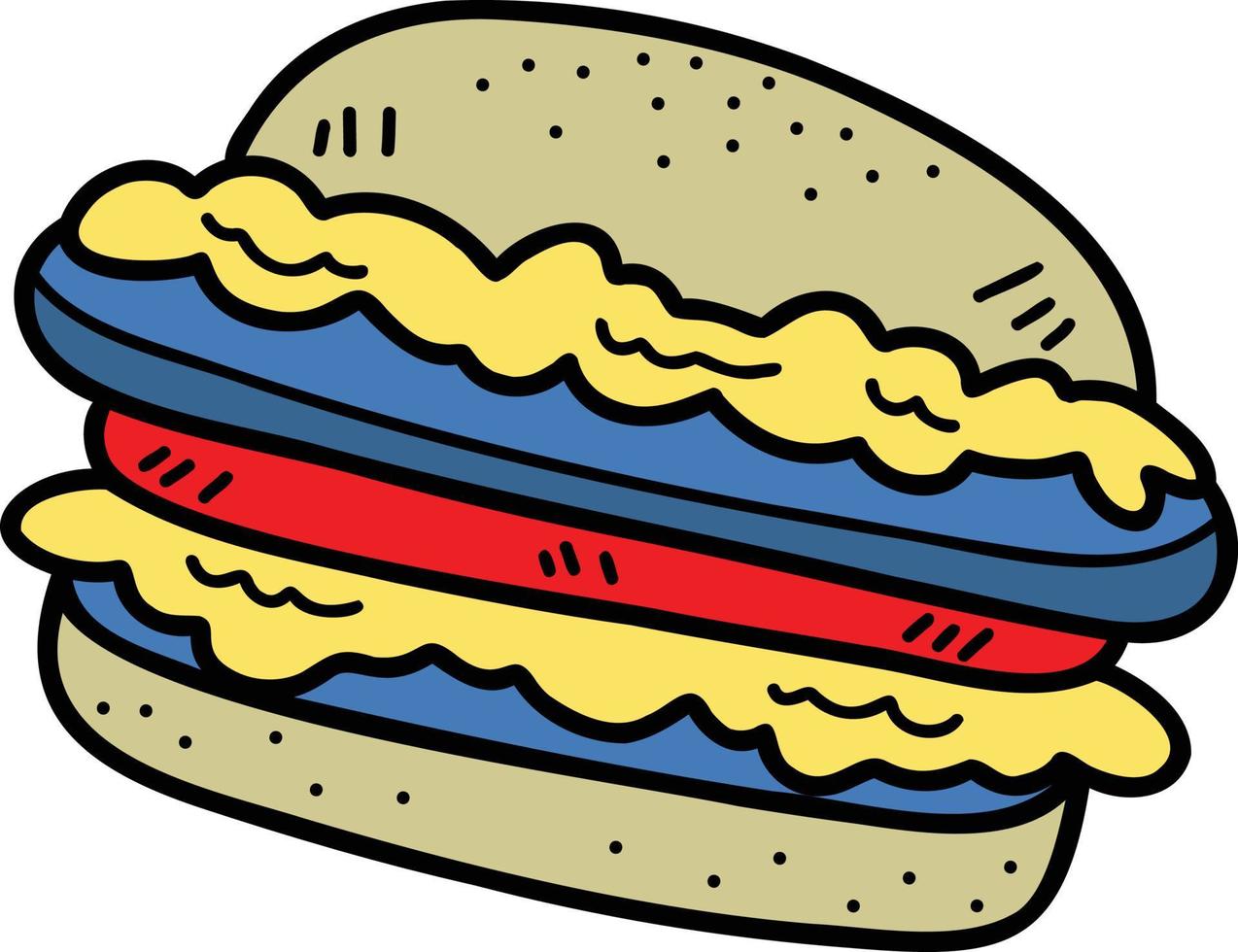 mano disegnato Hamburger illustrazione vettore