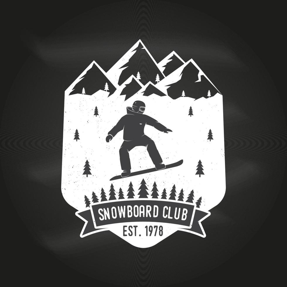 Snowboard club. vettore illustrazione. concetto per camicia o logo, Stampa, francobollo o tee.