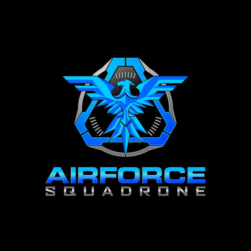 tattico aquila aviazione squadrone logo design vettore