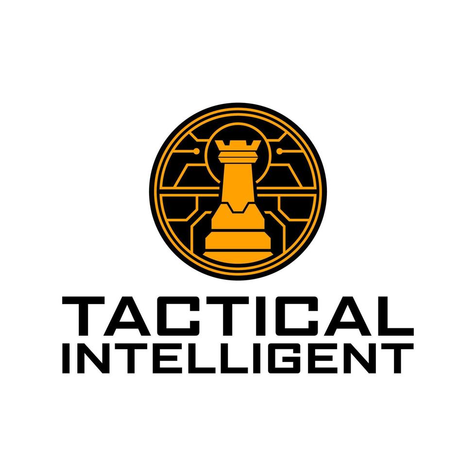 torre tattico intelligente militare logo design vettore illustrazione