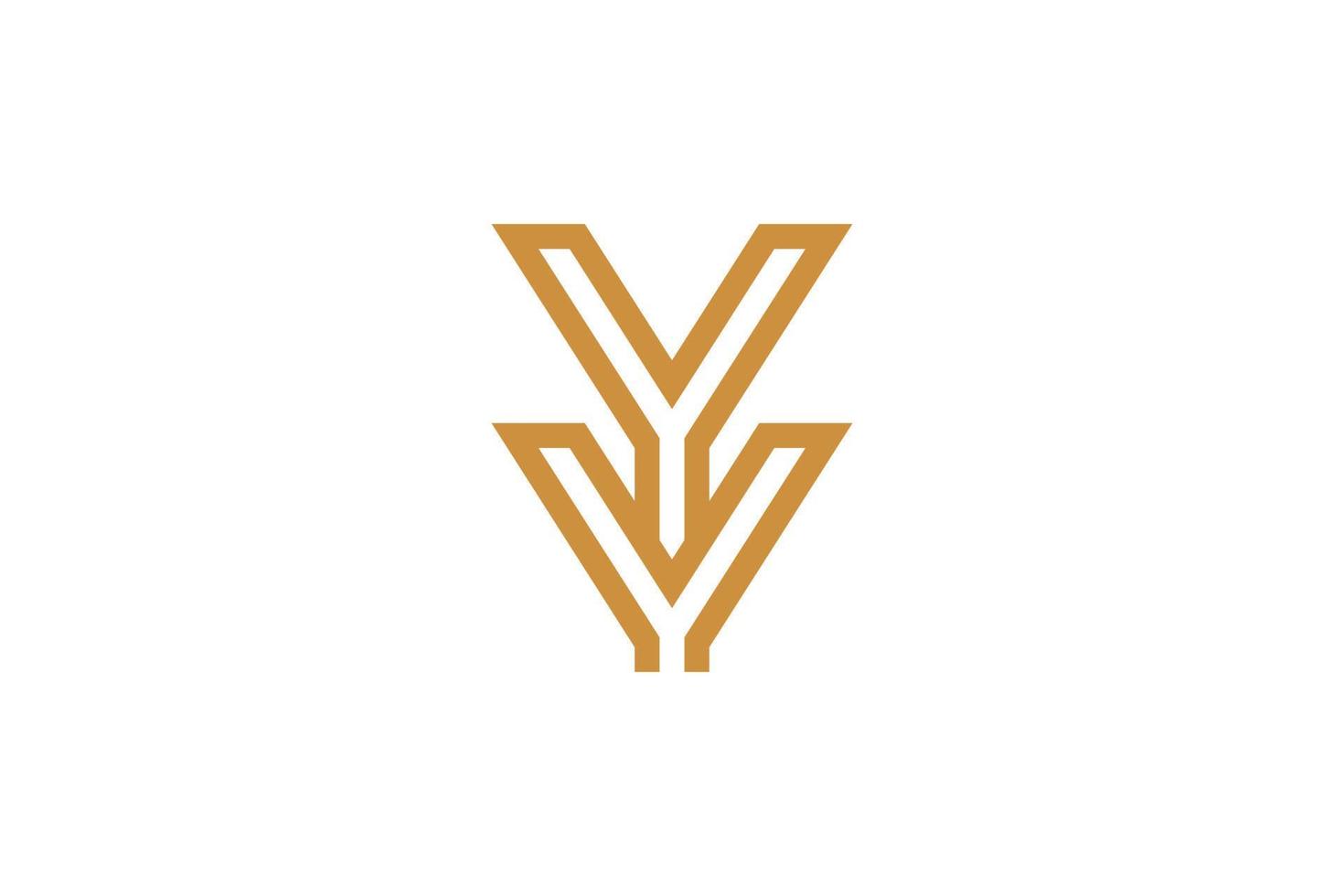 semplice e moderno lettera y monoline logo vettore