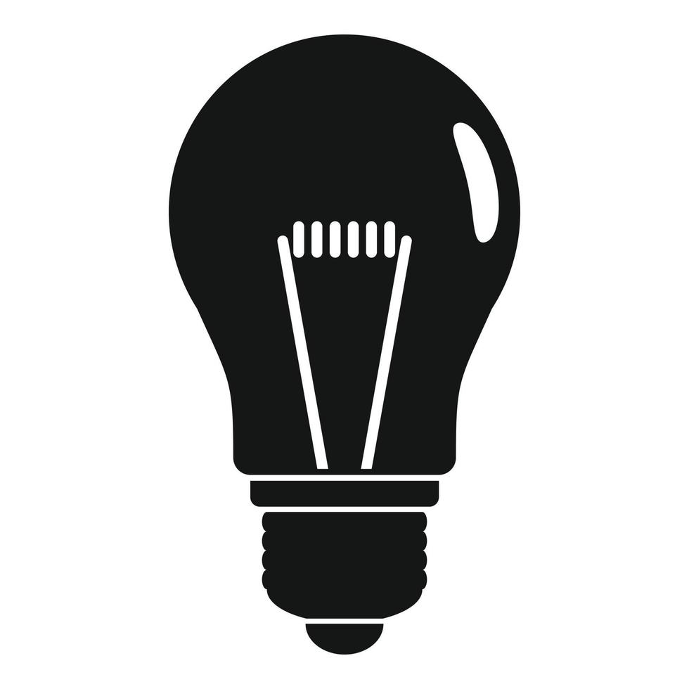 cliente idea lampadina icona, semplice stile vettore