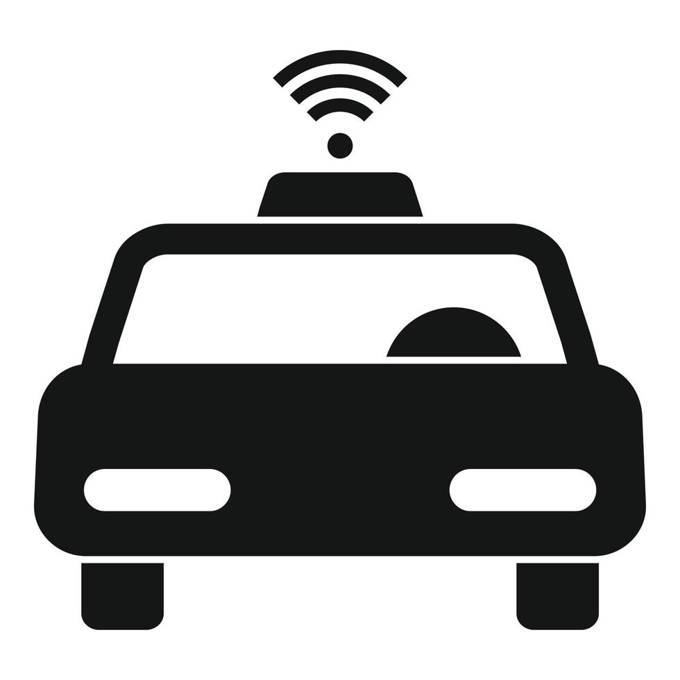 Taxi auto Wi-Fi icona, semplice stile vettore