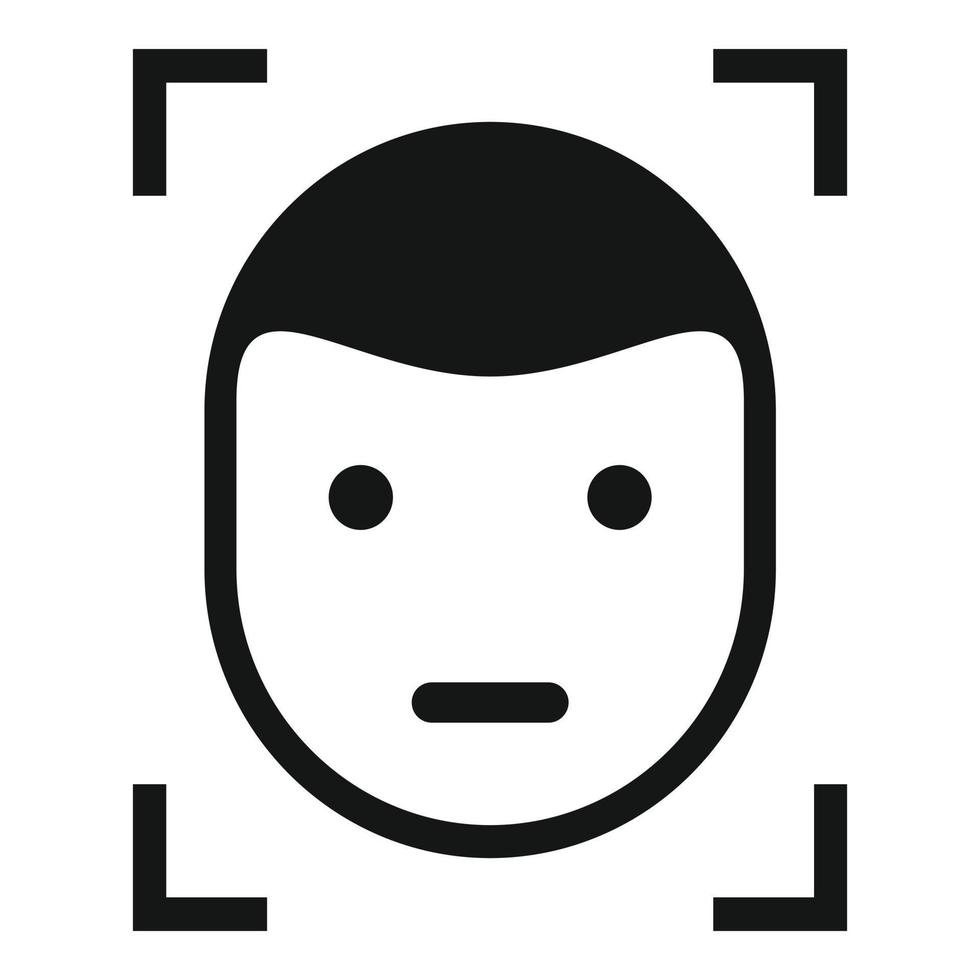 viso rivelazione icona, semplice stile vettore