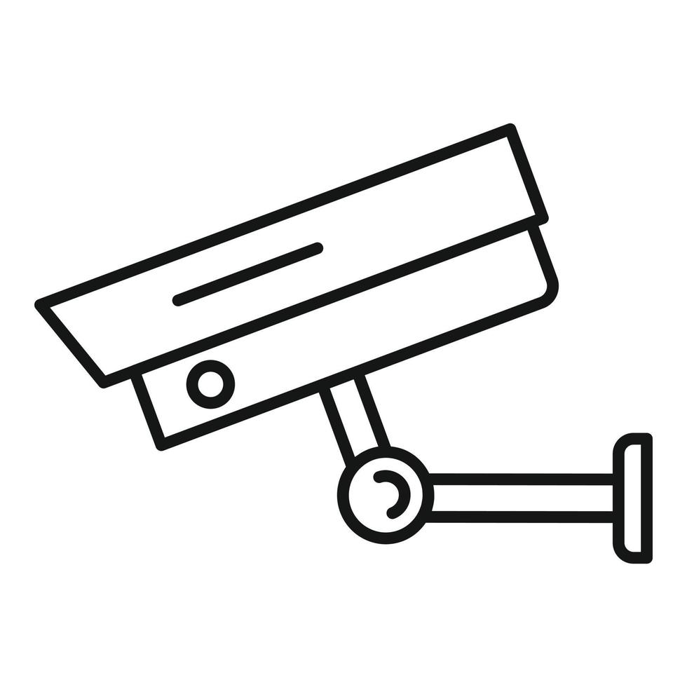 sicurezza telecamera icona, schema stile vettore