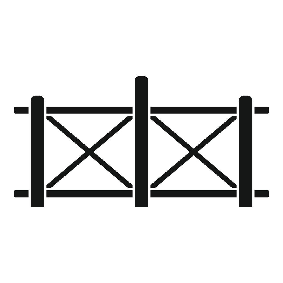 legna recinto icona, semplice stile vettore