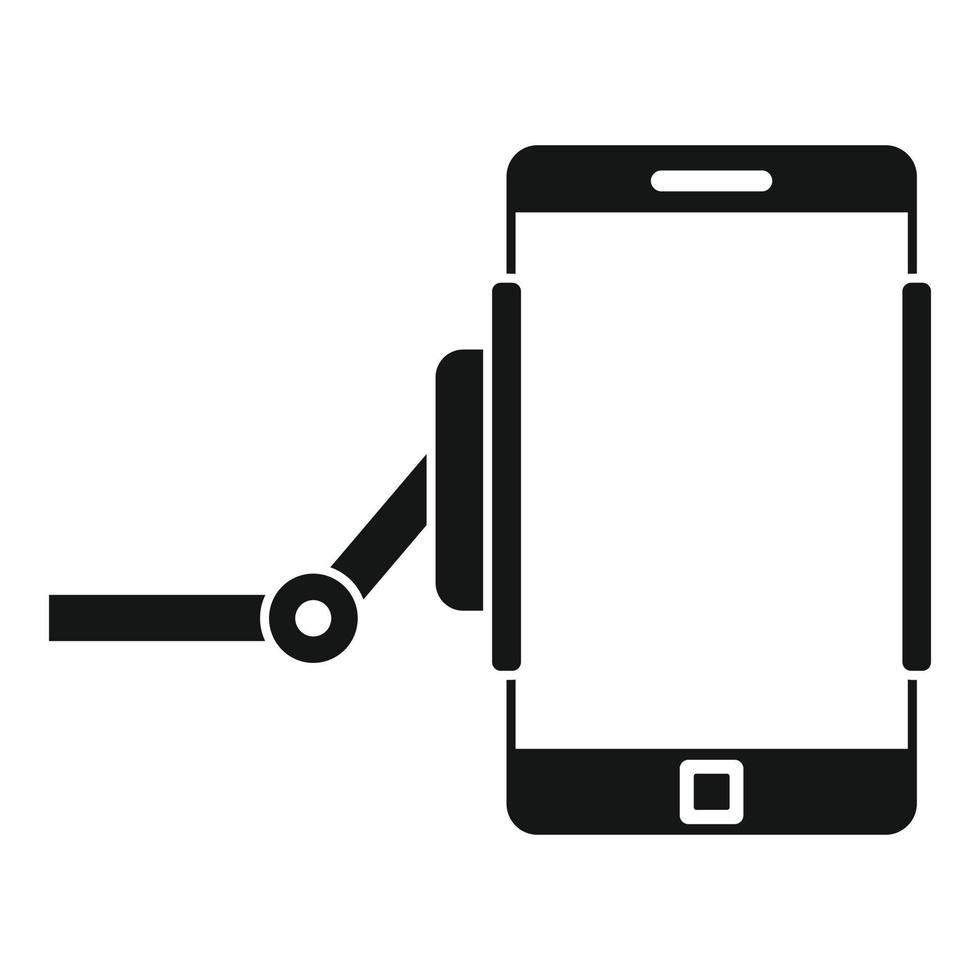Telefono appendiabiti icona, semplice stile vettore