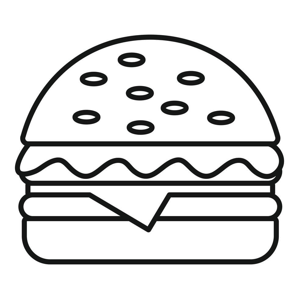 hamburger icona, schema stile vettore