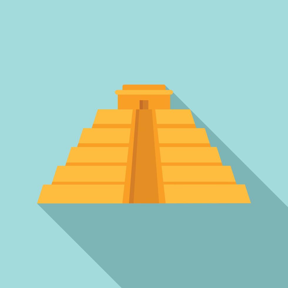maya piramide icona, piatto stile vettore