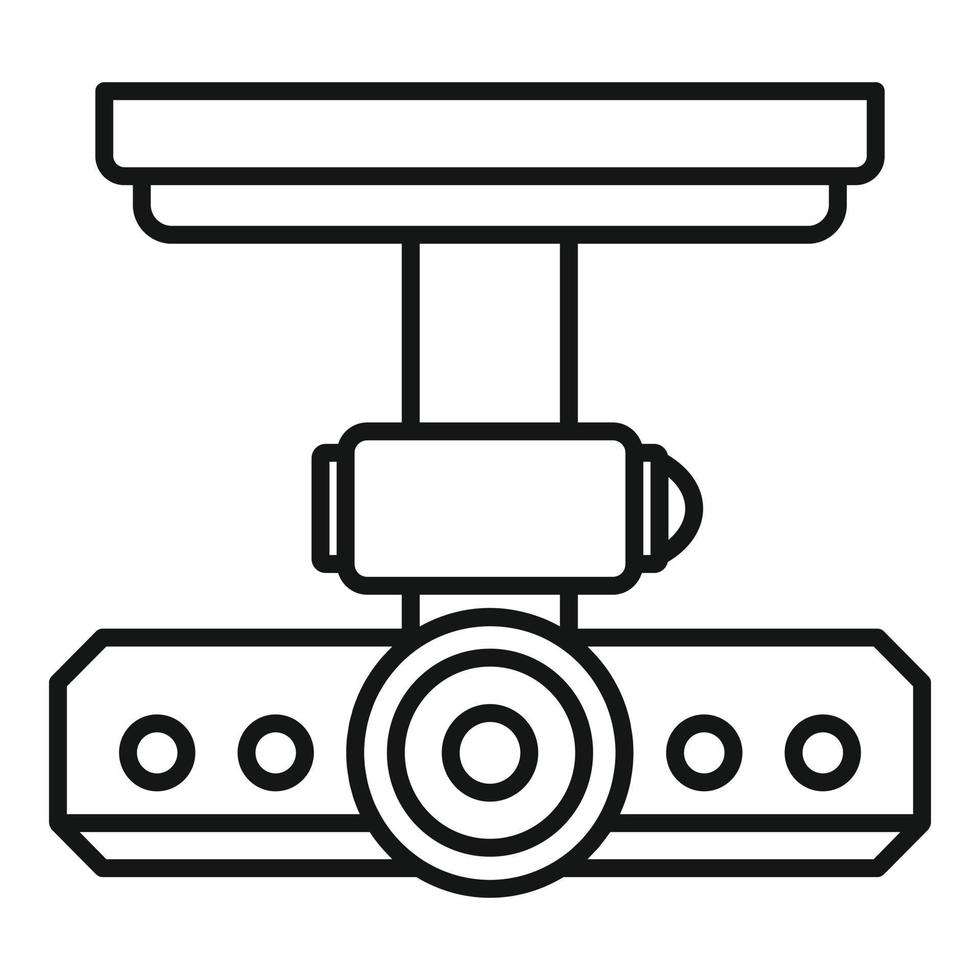 protezione dvr telecamera icona, schema stile vettore