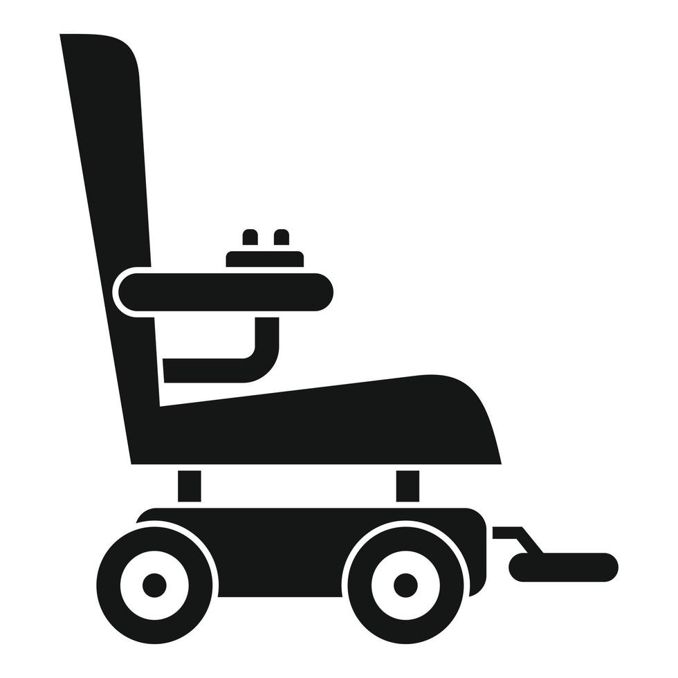sedia a rotelle icona, semplice stile vettore