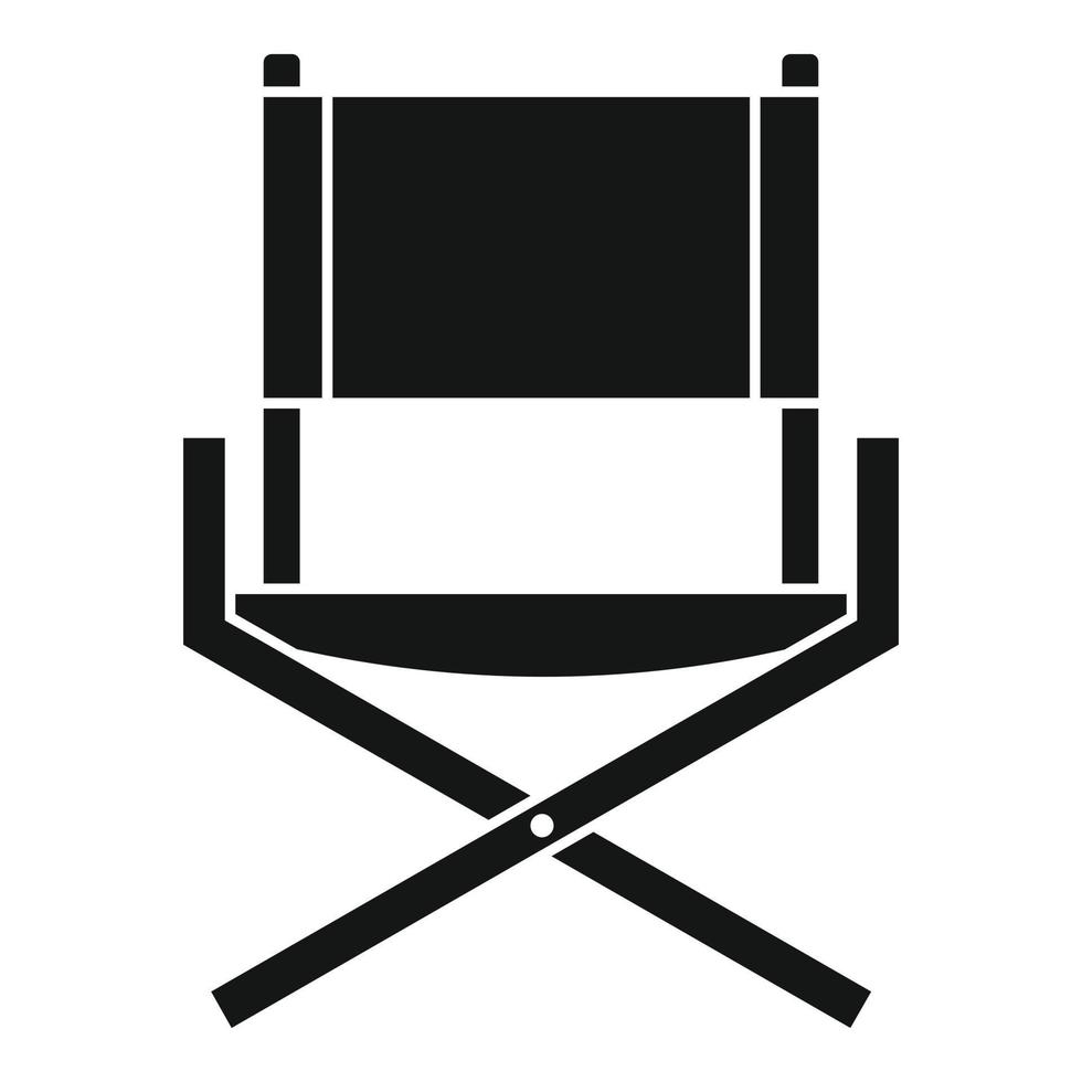 pieghevole tessile sedia icona, semplice stile vettore