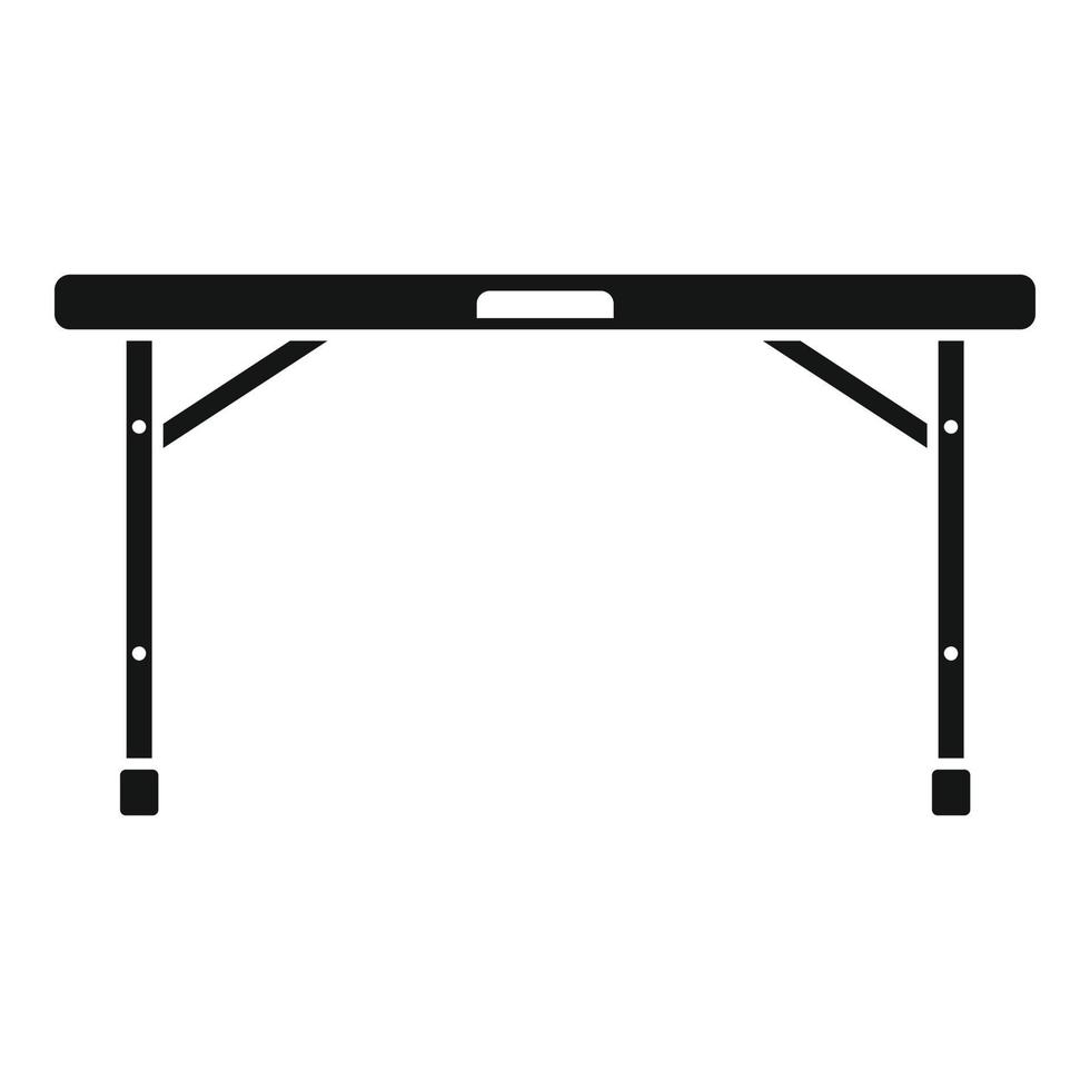 pieghevole tavolo icona, semplice stile vettore