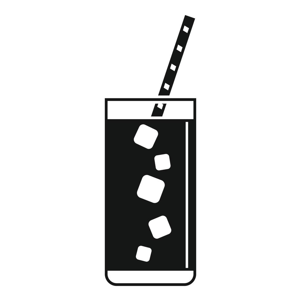 arancia ghiaccio cocktail icona, semplice stile vettore