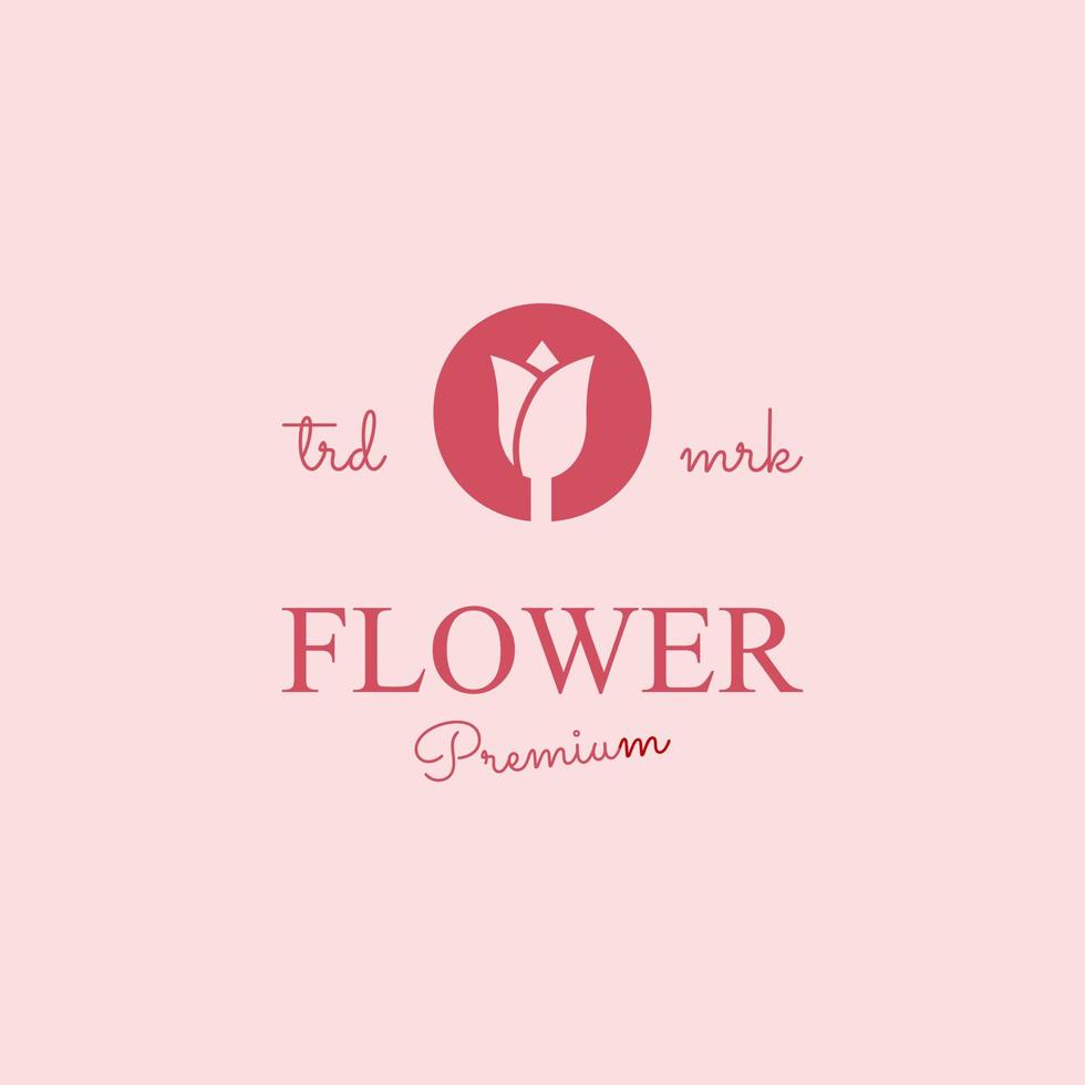 loghi di fiori, Rose, loto fiori, tulipano fiore logo design retrò Vintage ▾ vettore