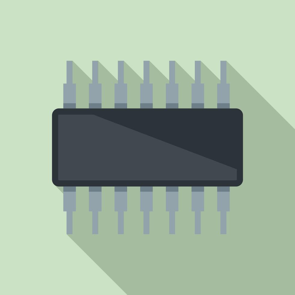 Telefono transistor icona, piatto stile vettore