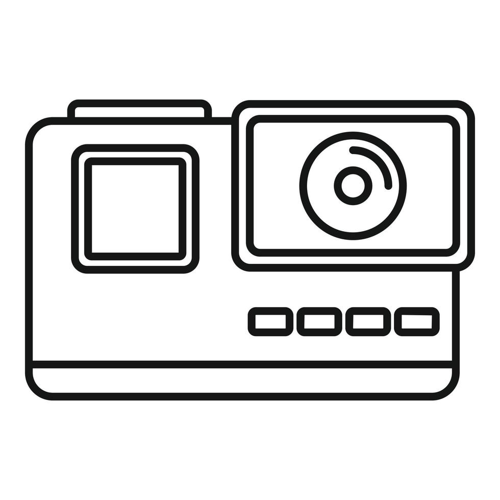 estremo azione telecamera icona, schema stile vettore