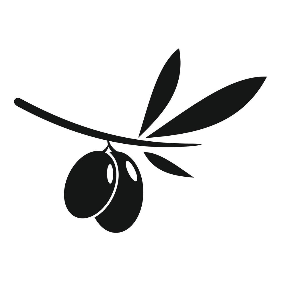 oliva icona, semplice stile vettore