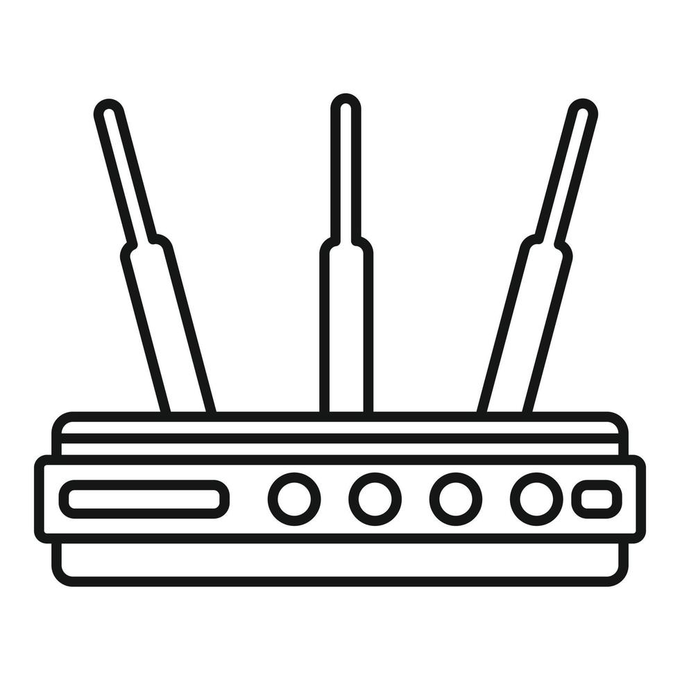 Rete router icona, schema stile vettore