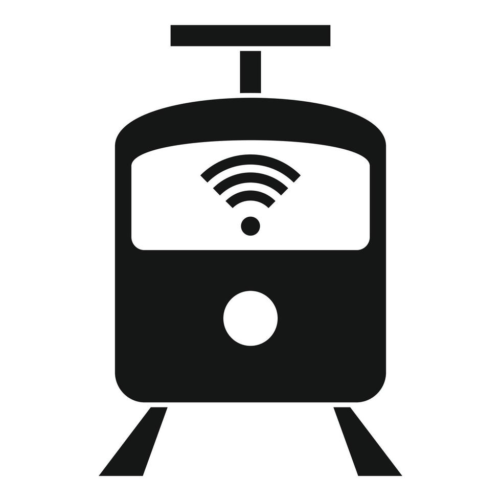 città treno Wi-Fi icona, semplice stile vettore