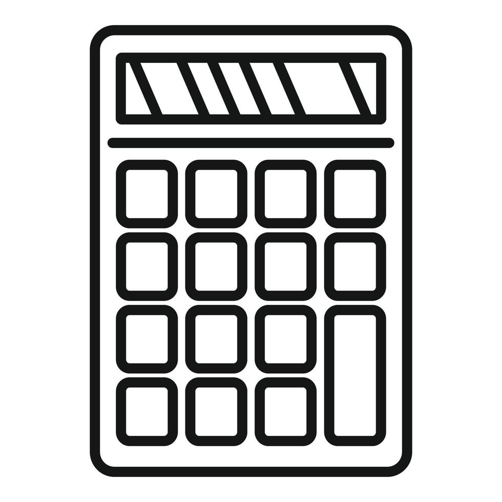 ufficio manager calcolatrice icona, schema stile vettore