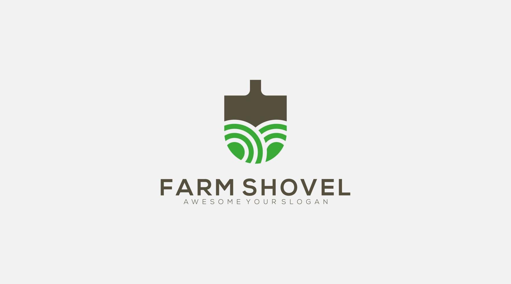 azienda agricola pala logo design vettore modello icona