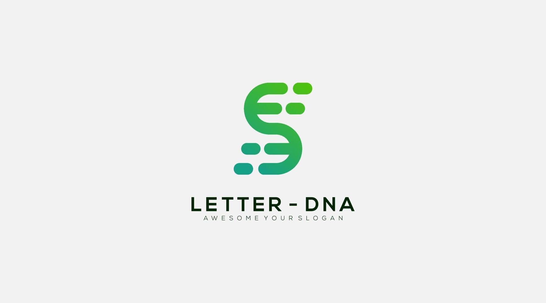 lettera S con dna simbolo logo design vettore