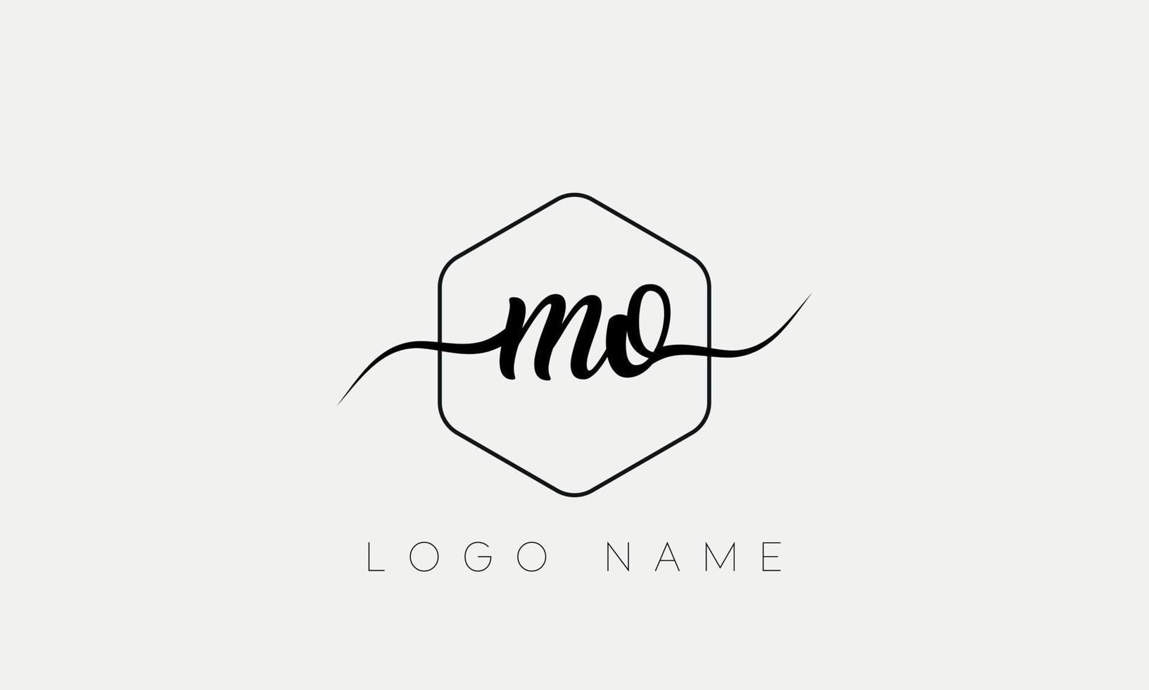 grafia lettera mo logo professionista vettore file professionista vettore professionista vettore