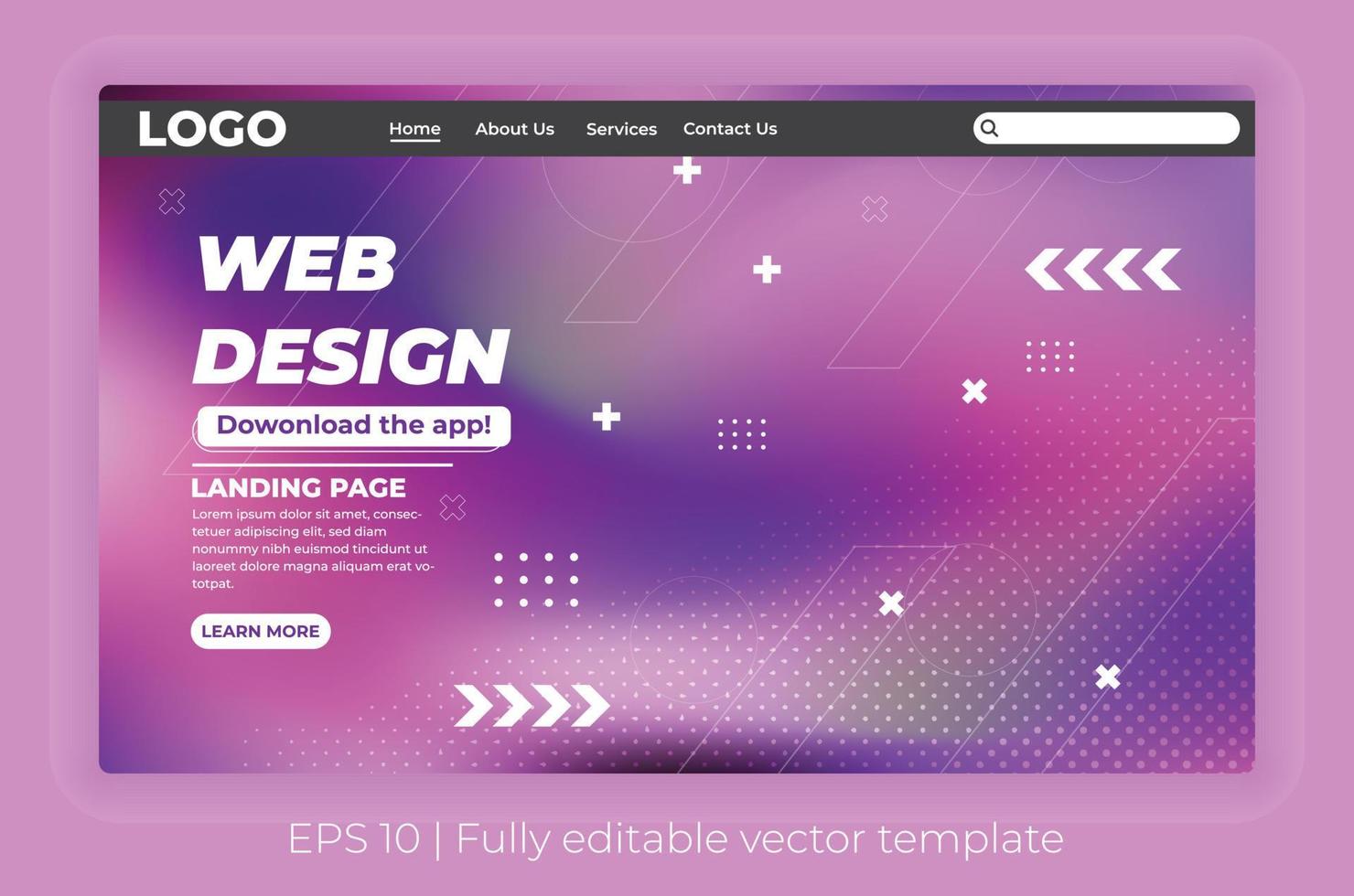 minimo vivace pendenza sfondo per sito web disegni, digitale sito web atterraggio pagina design concetto, applicabile per atterraggio pagine, copertine, opuscoli, volantini, presentazioni, bandiera vettore