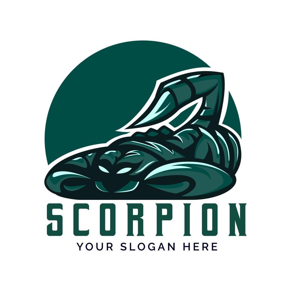 scorpione portafortuna logo design vettore illustrazione modello