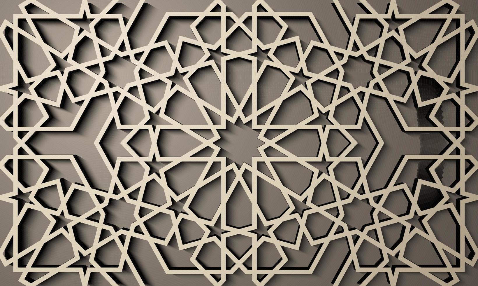 sfondo con 3d senza soluzione di continuità modello nel islamico stile . , Arabo geometrico est ornamento , persiano motivo . vettore