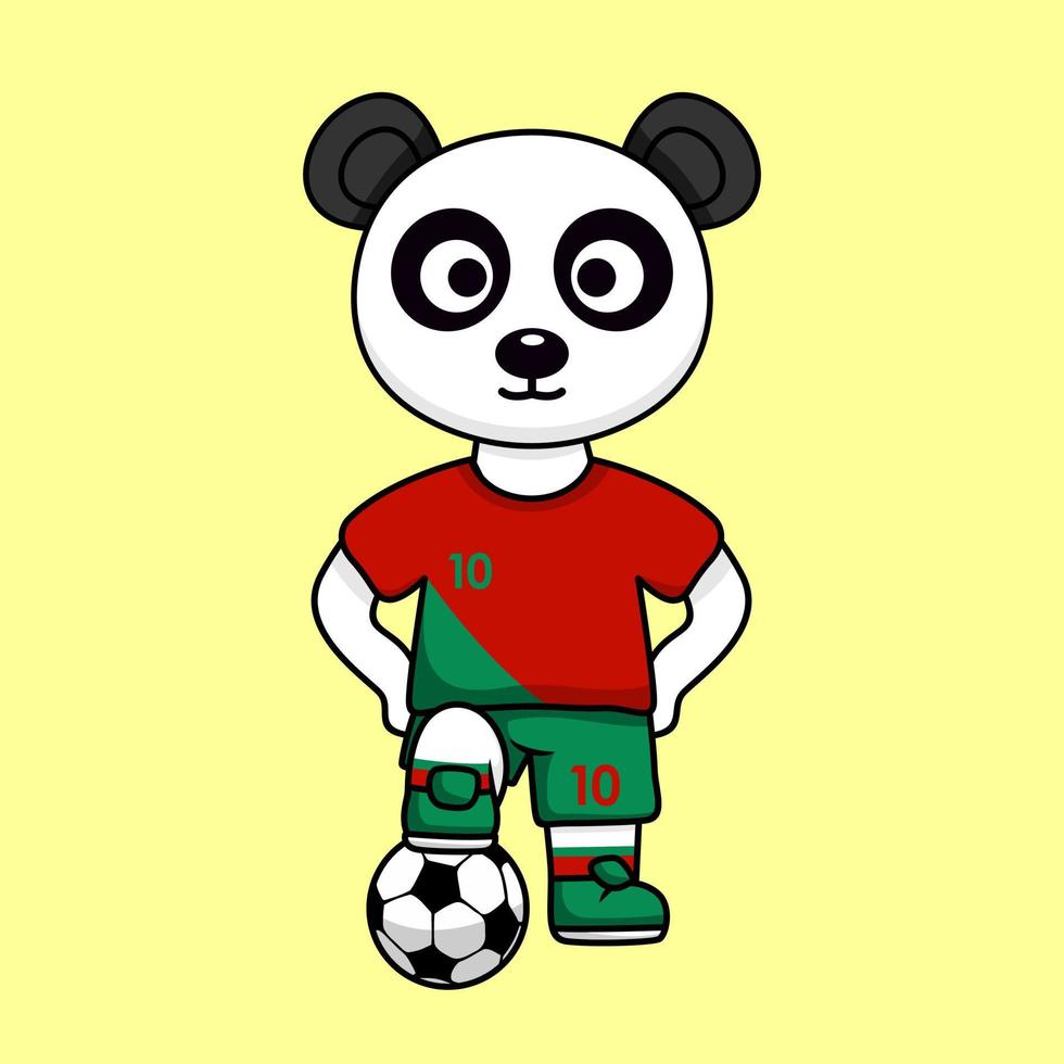 vettore illustrazione di il animale personaggio indossare un' calcio maglia a il mondo tazza