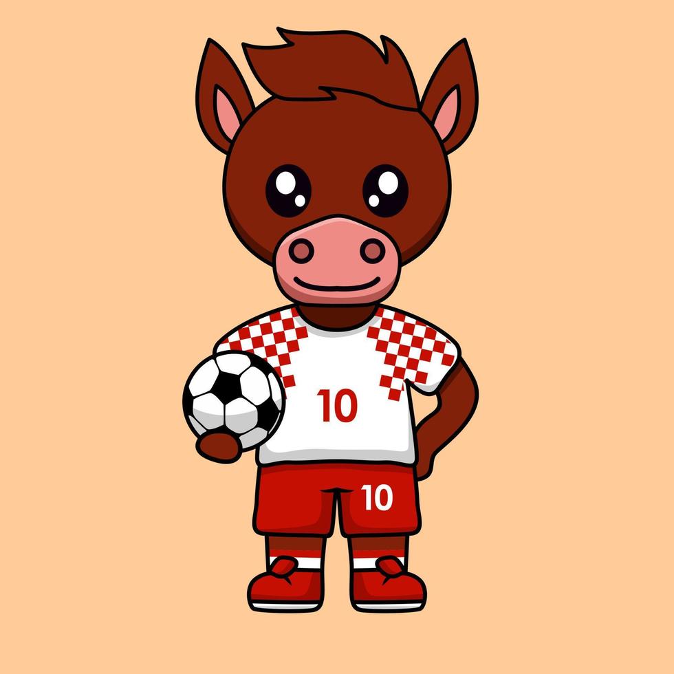 vettore illustrazione di il animale personaggio indossare un' calcio maglia a il mondo tazza