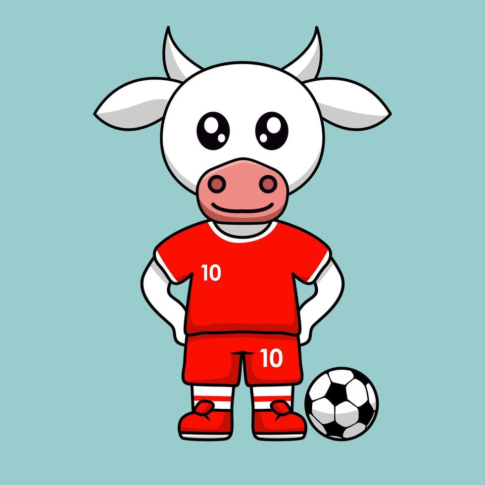 vettore illustrazione di il animale personaggio indossare un' calcio maglia a il mondo tazza