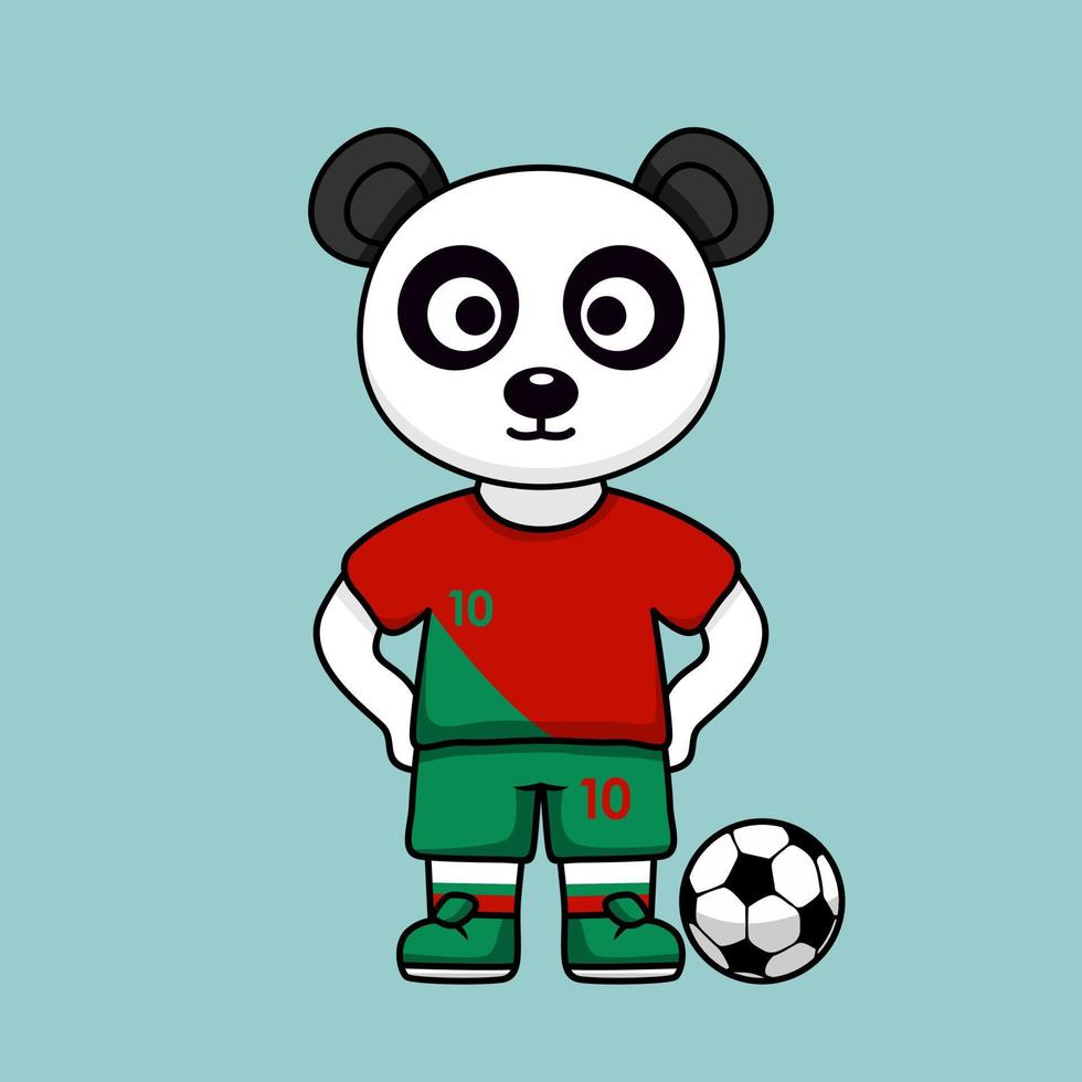 vettore illustrazione di il animale personaggio indossare un' calcio maglia a il mondo tazza