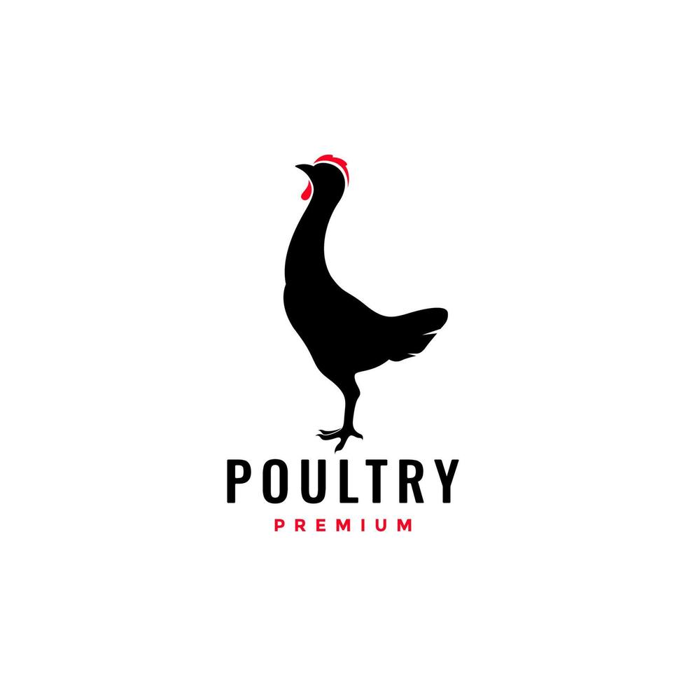 pollame giovane Gallo silhouette moderno logo design vettore