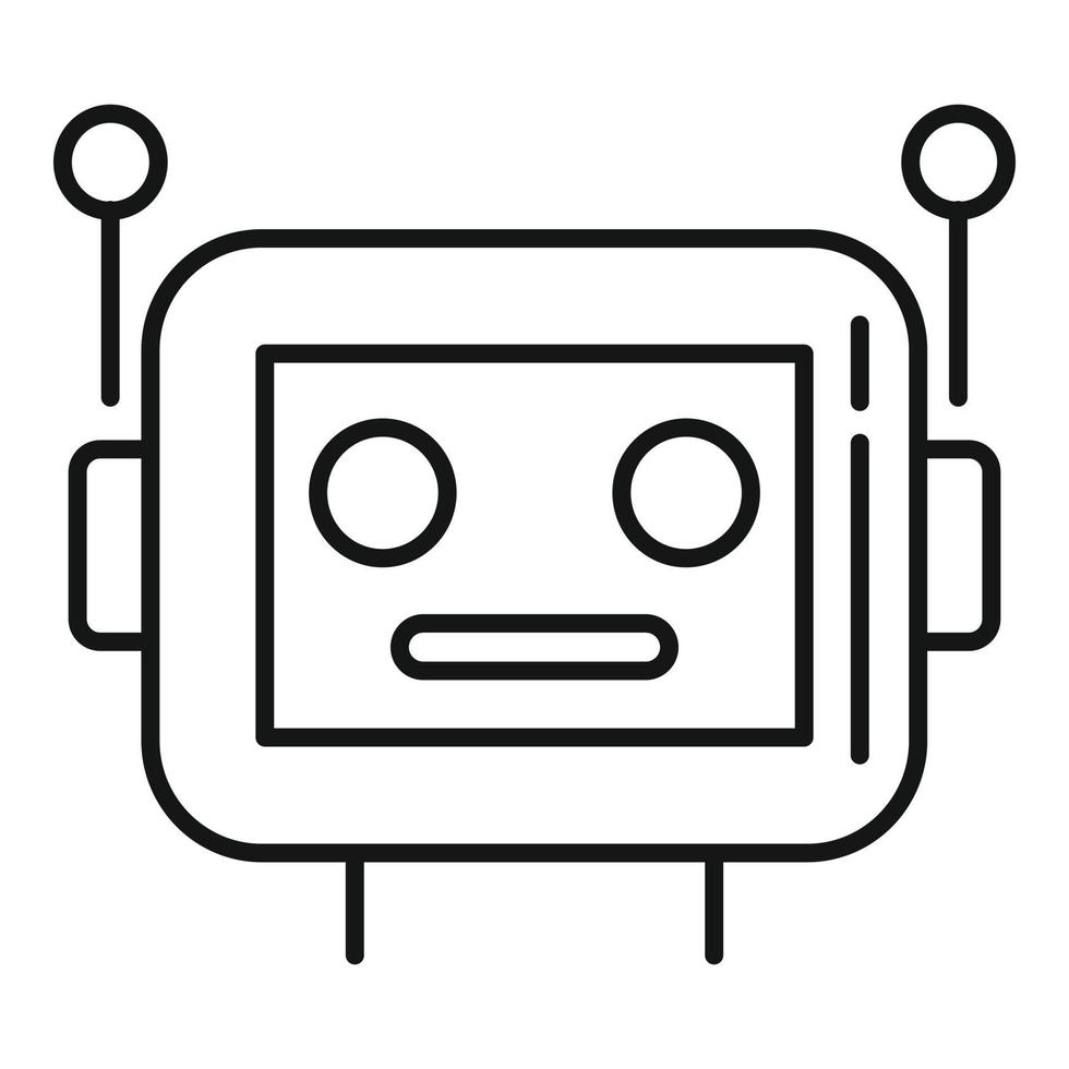 informatica robot icona, schema stile vettore